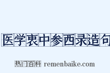医学衷中参西录造句是什么意思的图片